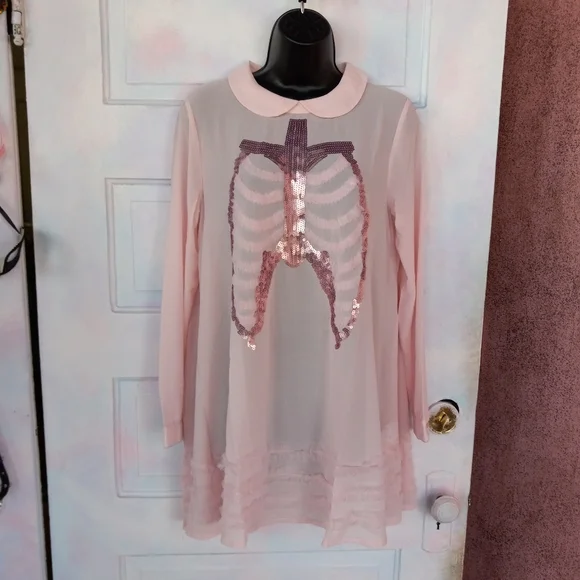Iron fist sheer mesh undead babydoll dress! Kawaii goth! Nwt! Sold - Picture 1 of 7